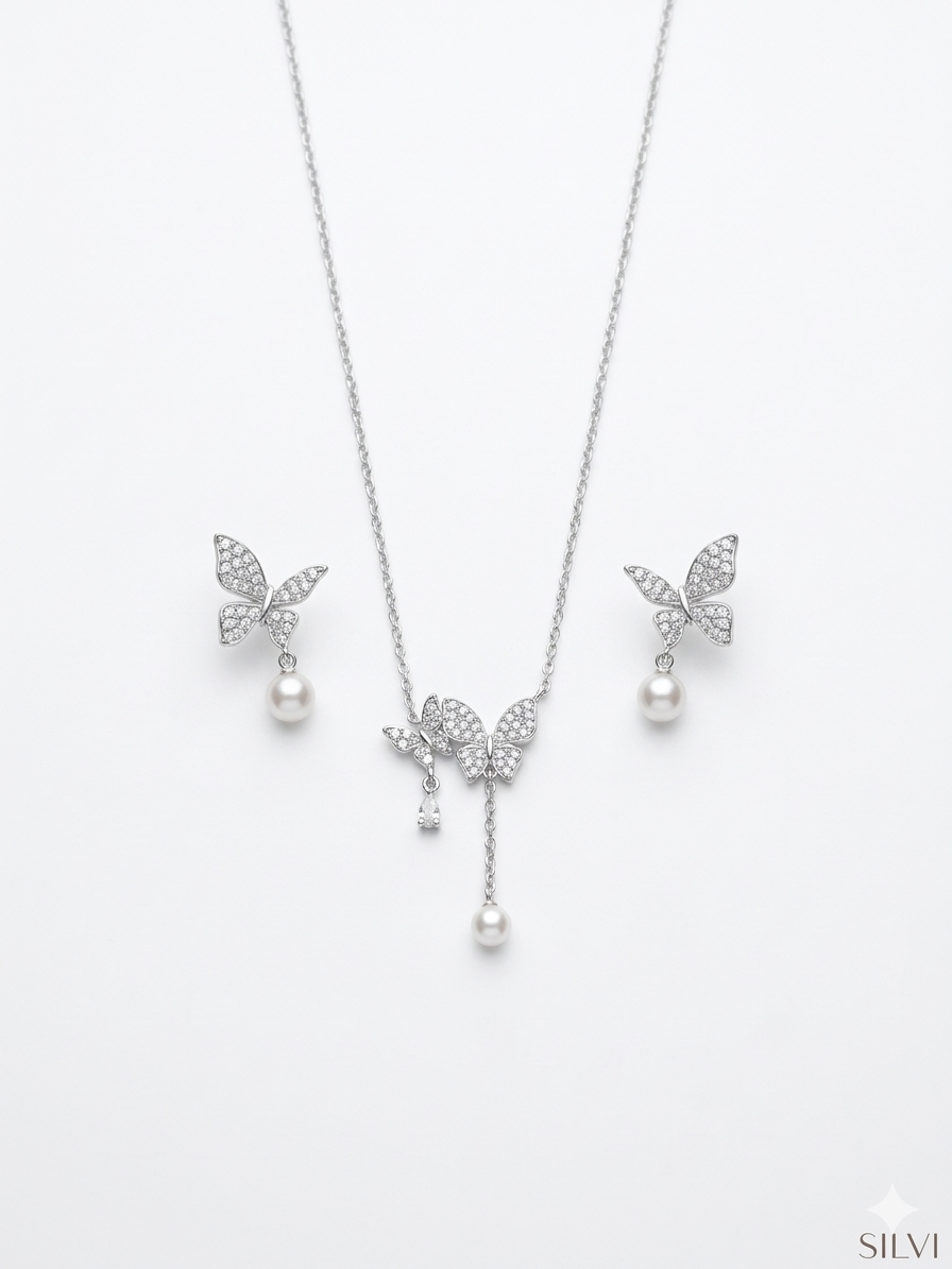 Butterfly Duo Pendant set