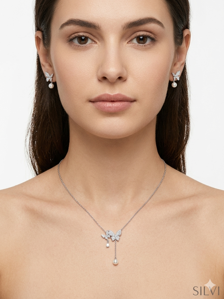Butterfly Duo Pendant set