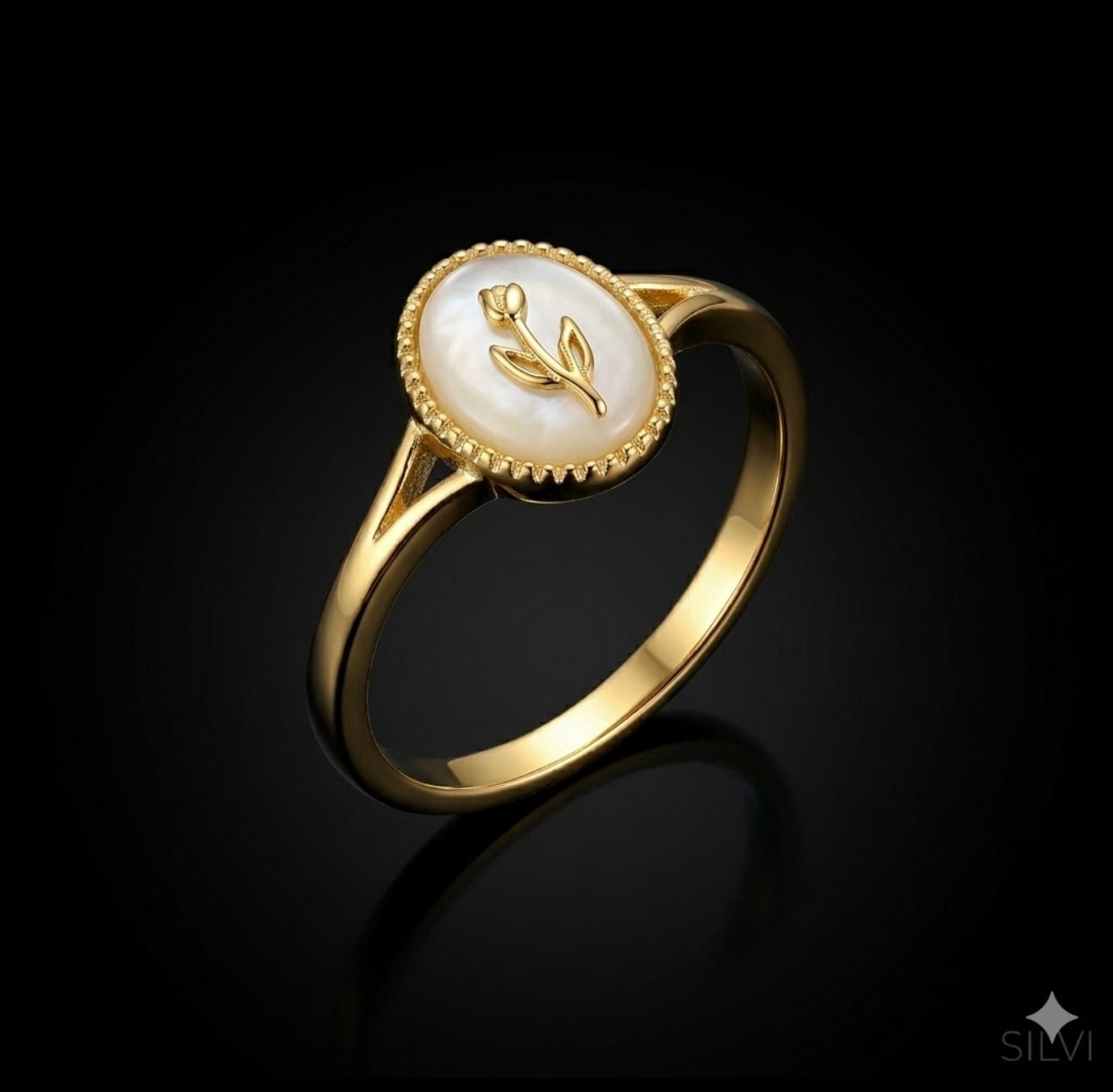White gold ring