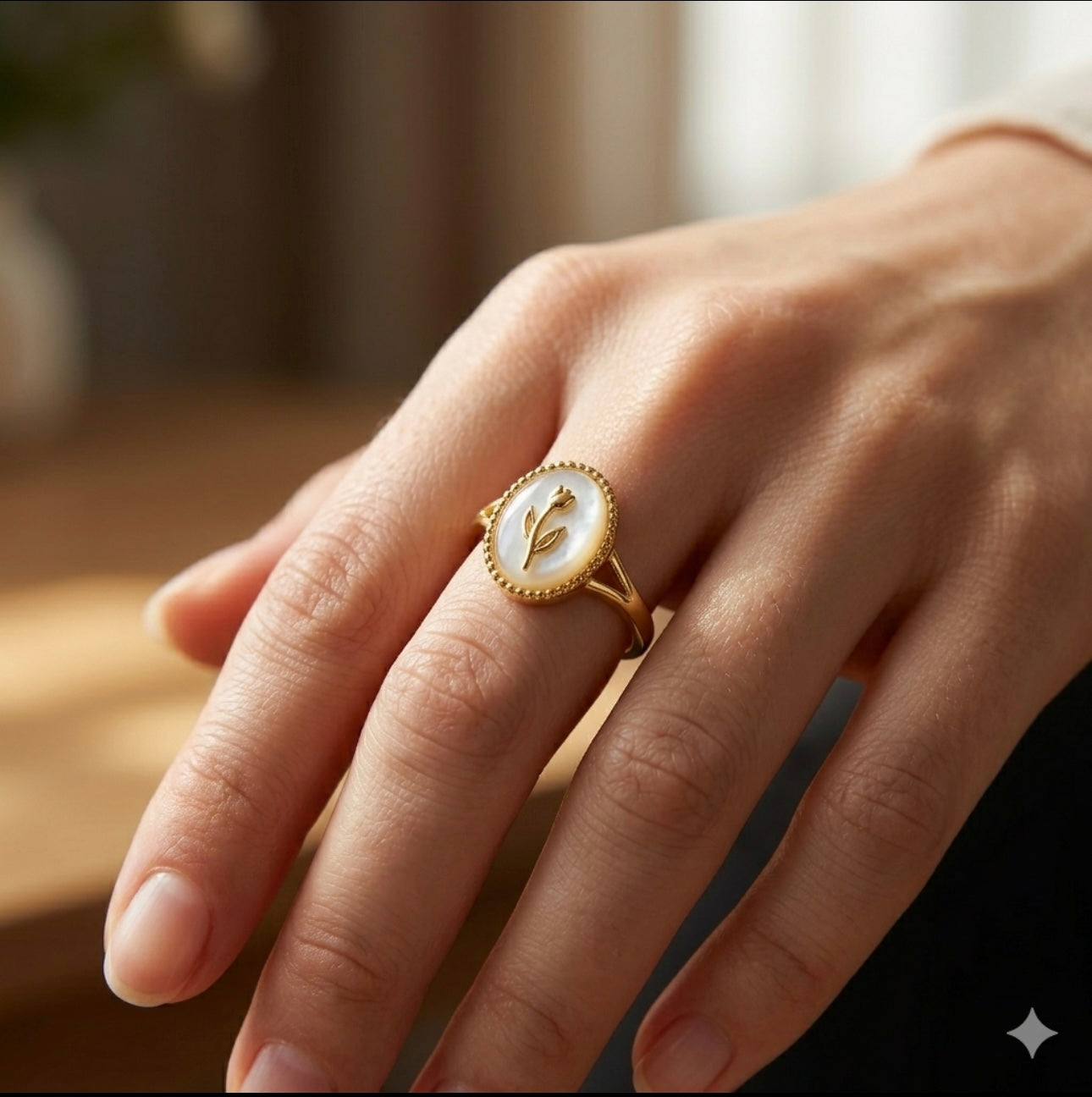 White gold ring